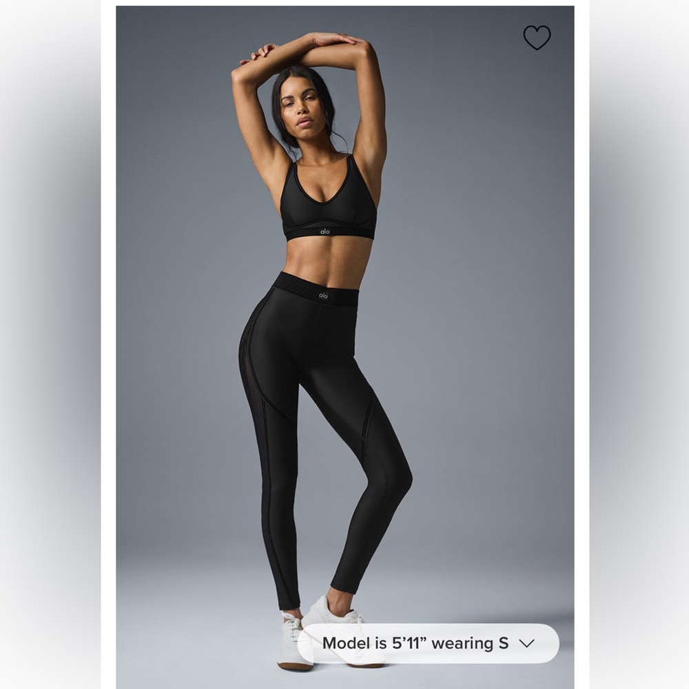 NWT! ALO Yoga Airlift Mesh Line Up High-Waist Legging - Black
